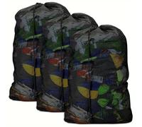 Borsa per biancheria in rete 24"x36" con rinforzato, resistente e , con chiusura a coulisse, adatta per dormitori universitari, case e appartamenti, set di 3 pezzi