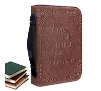 Borsa per bibbia, custodia in pelle PU per il trasporto, custodia portatile per chiesa borse con manico per servizio di culto e studio biblico