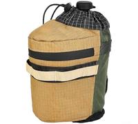 Borsa per bicchieri da bici con capacità di 1,4 litri e supporto di diametro 75 mm, materiali in nylon e poliestere, coulisse regolabile e tasca laterale per comodità