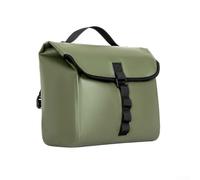 Borsa per bicicletta, 10 l, impermeabile, in PVC 500D, montaggio anteriore e posteriore, resistente agli strappi, per la consegna dei pendolari (verde)