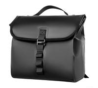 Borsa per bicicletta, 10 l, impermeabile, in PVC 500D, montaggio anteriore e posteriore, resistente agli strappi, per la consegna dei pendolari (nero)