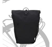 Borsa per bicicletta nera in poliestere 34 x 16 x 59 cm con capiente spazio di archiviazione, idrorepellente, leggera, portatile, adatta per bici da città, MTB, e-bike e attività all'aperto