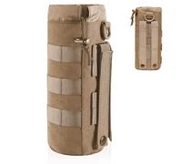 Borsa per Borraccia Molle Militare,Portabottiglie Tattiche Molle Titolare, per Bottiglie Militari Durevoli,Stile Militare Tattico,per Che Fa un'escursione Gli Sport di Corsa di Campeggio (Cachi)