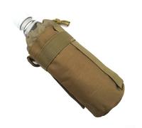 Borsa per bottiglia d'acqua, 1 confezione Molle, accessorio per ciclismo all'aperto, con chiusura a coulisse, impermeabile, in nylon 600D, per escursionismo e campeggio (marrone chiaro)