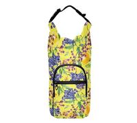 Borsa per bottiglia d'acqua gialla a forma di frutta di sambuco, salvaspazio, con coulisse, con porta bottiglia d'acqua a corpo incrociato, adatta a bottiglie da 20/24/32/1,134 g, Frutta di sambuco