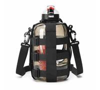 Borsa per bottiglia d'acqua, porta bottiglia d'acqua isolata in nylon, imbracatura per bottiglia pieghevole, portabottiglie impermeabile regolabile e resistente agli strappi, accessorio elegante per