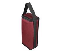 Borsa per bottiglie di vino - Borsa per la spesa, per vino, a prova di perdite, isolata, con due portabottiglie, doppio refrigeratore per bottiglie di vino per regali, speciale, Colore: vinaccia, vedi