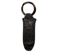 Borsa per bottiglie di vino con strass - design a sacchetto luccicante, comoda maniglia per il trasporto, elegante custodia protettiva, soluzione di conservazione leggera riutilizzabile, finitura