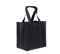 Borsa per bottiglie di vino resistente agli strappi Borsa multifunzionale in tessuto Oxford per bevande Borsa per bevande Feste Evento Sostenibile Liquore Sacchetto di imballaggio regalo, 6 quadrati