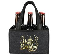 Borsa per bottiglie, regalo per uomini, divertente regalo per uomini, borsa per bottiglie con 6 scomparti, in feltro, per la festa del papà, per la festa degli uomini, grigio., /