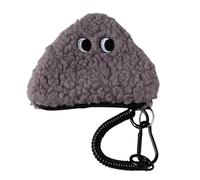 Borsa per cambio palla di riso in morbido peluche, con cerniere e cordino, ideale per lo shopping e l'organizzazione di piccoli oggetti, elegante design blu, grigio, Bellezza di massa