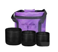 Borsa per Campane Purple Color Bag and Protective Inserts Set for Crystal Singing Bowls Lightweight Travel for(12inch bag with 6 10layers)
