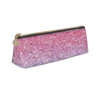 Borsa per cancelleria in pelle con stampa a triangolo in colori pastello blu, rosa e viola, borsa per cosmetici, bianco, Taglia unica, Organizer per borse