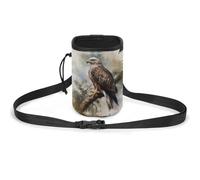 Borsa per cani con acquerello di falco seduto sull'albero Sacchetto di addestramento del cane Pet Dog Out Training Bag Borsa da addestramento per cani Borsa da addestramento per cani, Acquerello di