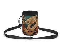 Borsa per cani con drago con sfondo cinese per addestramento del cane, borsa da addestramento per cani da compagnia, borsa da addestramento per cani, Sfondo Cinese Drag, Taglia unica, Borsa da