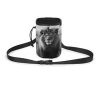 Borsa per cani con leone africano in bianco e nero per addestramento cani da compagnia, borsa da addestramento per cani, Leone africano bianco e nero, Taglia unica, Borsa da addestramento per cani
