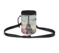 Borsa per cani con libellula e torre francese, per addestramento cani, Libellula torre francese, Taglia unica, Borsa da addestramento per cani