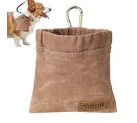 Borsa per cani - Porta snack, apertura a nastro termoretraibile, tessuto Oxford resistente, moschettone sicuro, borsa portatile per la corsa, borgogna, descrizione, descrizione