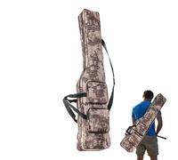 Borsa per canna da, borsa porta canna da a 2 strati, con 4 tasche, per riporre i bastoncini da ispessiti, per esterni, spiaggia, campeggio, lago, acqua salata, escursionismo, kayak