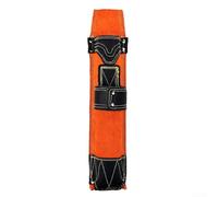 Borsa per canne da saldatura in pelle bovina resistente alla fiamma, porta elettrodi in pelle spessa con attacco per cintura per 20 aste da 5/32 pollici da 4,0 mm, custodia resistente con gancio per