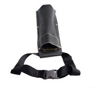 Borsa per canne da saldatura in pelle resistente al calore con cintura regolabile, cuciture rinforzate e design spazioso per una comoda conservazione degli elettrodi (nero)