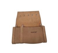 Borsa per carpentiere 2 tasche in pelle scamosciata con divisori il legno,borsa con asola per cintura