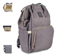 Borsa per carrozzina Cangaroo, zaino con fasciatoio, cinghie regolabili, colori:grigio