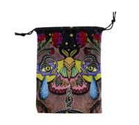 Borsa per carte dei tarocchi, borsa per carte dei tarocchi, custodia con coulisse riutilizzabile da 13 x 18 cm per carte Oracle, dadi ispessiti e borsa per regali di festa, tasca