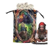 Borsa per carte dei tarocchi runica | Supporto per divinazione multifunzionale, sacchetto per gioielli, organizzatore in pietra a doppia faccia,Borsa regalo per l'organizzazione dei tarocchi per dadi