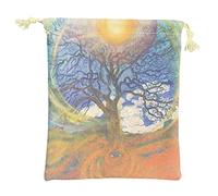 Borsa per carte di tarocchi | Gioco da tavolo con stampa tarocchi Borsa con coulisse - Borsa per gli appassionati di tarocchi con cordoncino con albero stampato per tarocchi, 5 attributi singoli, 1