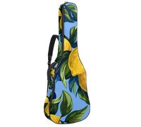 Borsa per chitarra acustica con sfondo estivo con limoni e frutta a fette, spessa imbottitura, impermeabile, per chitarre da 40 41 e 42 pollici, Multicolore 03, 42.9x16.9x4.7 in, Zaino casual