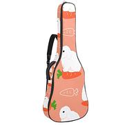 Borsa per chitarra acustica con tasca imbottitura in spugna extra spessa impermeabile in tessuto Oxford custodia per chitarra con manico tracolla Mini francese Lop Rabbit