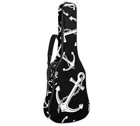 Borsa per chitarra acustica con tasca imbottitura in spugna extra spessa impermeabile in tessuto Oxford custodia per chitarra con manico tracolla catena di ancoraggio nautica