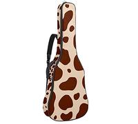 Borsa per chitarra acustica con tasca imbottitura in spugna extra spessa impermeabile in tessuto Oxford, custodia per chitarra con manico e tracolla in pelle di mucca stampa spot