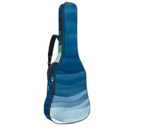 Borsa per chitarra acustica, imbottitura spessa 1 cm, in tessuto Oxford impermeabile, per basso elettrico da 40 a 42 pollici, motivo puzzle, Multicolore 04, 42.9x16.9x4.7 in, Zaino casual