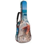 Borsa per chitarra acustica, imbottitura spessa 1 cm, in tessuto Oxford impermeabile, per basso elettrico da 100 a 107 cm, per chitarre classiche e squali carini e galleggianti in piscina, sfondo per