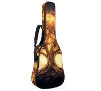 Borsa per chitarra acustica, imbottitura spessa 1 cm, in tessuto Oxford impermeabile, per basso elettrico da 40 a 42 pollici, motivo puzzle, Multicolore 07, 42.9x16.9x4.7 in, Zaino casual