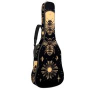 Borsa per chitarra acustica, imbottitura spessa 1 cm, in tessuto Oxford impermeabile, per basso elettrico da 40 a 42 pollici, motivo puzzle, Multicolore 10., 42.9x16.9x4.7 in, Zaino casual