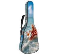 Borsa per chitarra acustica, imbottitura spessa 1 cm, in tessuto Oxford impermeabile, per basso elettrico da 100 a 107 cm, per chitarre classiche e squali carini e galleggianti in piscina, sfondo per