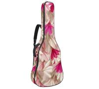 Borsa per chitarra con motivo romantico amore rosso e giallo, senza cuciture, imbottita, con tasche regolabili per tracolla, Multicolore 03, 42.9x16.9x4.7 in, Zaino casual