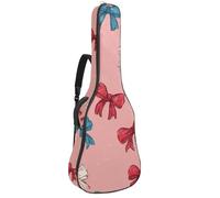 Borsa per chitarra con motivo romantico amore rosso e giallo, senza cuciture, imbottita, con tasche regolabili per tracolla, Multicolore 04, 42.9x16.9x4.7 in, Zaino casual