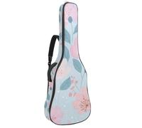 Borsa per chitarra con motivo romantico amore rosso e giallo, senza cuciture, imbottita, con tasche regolabili per tracolla, Multicolore 07, 42.9x16.9x4.7 in, Zaino casual