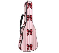 Borsa per chitarra con motivo romantico amore rosso e giallo, senza cuciture, imbottita, con tasche regolabili per tracolla, Multicolore 02, 42.9x16.9x4.7 in, Zaino casual