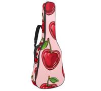Borsa per chitarra con sfondo senza cuciture con frutta gialla, custodia imbottita per chitarra acustica, zaino con tasche regolabili per tracolla, Multicolore 10., 42.9x16.9x4.7 in, Zaino casual