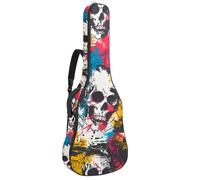 Borsa per chitarra con sfondo senza cuciture con frutta gialla, custodia imbottita per chitarra acustica, zaino con tasche regolabili per tracolla, Multicolore 05, 42.9x16.9x4.7 in, Zaino casual