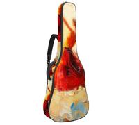 Borsa per chitarra da 104 cm, doppia tracolla regolabile, custodia per chitarra acustica, l'arte di ballare custodia per chitarra da donna impermeabile in tessuto Oxford spesso spugna, L'arte di