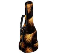 Borsa per chitarra da 104 cm, doppia tracolla regolabile, custodia per chitarra acustica, scopa per Halloween, custodia per chitarra da 50 pollici, impermeabile, in tessuto Oxford, spugna spessa, Arte