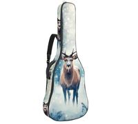 Borsa per chitarra di dimensioni standard, 40 41 42 pollici custodia per chitarra elettrica basso chitarra classica, Merry Christmas Elements Xmas palline modello, Multicolore 04, 42.9x16.9x4.7 in,