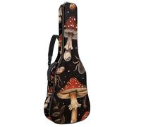 Borsa per chitarra di dimensioni standard, 40 41 42 pollici Custodia per chitarra elettrica basso chitarra classica, estetica colorata farfalle sfondo nero, Multicolore 02, 42.9x16.9x4.7 in, Zaino