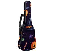 Borsa per chitarra di dimensioni standard, 40 41 42 pollici custodia per chitarra elettrica basso classico, Halloween occhi carini senza cuciture mostri modello, Multicolore 02, 42.9x16.9x4.7 in,